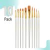 imageMr Pen Artist Paint Brushes for Acrylic Painting 10 pcs Berry Bloom Ergonomic Wooden Handle Synthetic Bristles in Different Sizes ampamp Shapes Watercolor BrushesSoft Gray