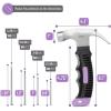 imageMr Pen Nail Assortment Kit and 8oz Small Hammer for Picture Hanging Purple Hammer 600 pcs Small Nails for Hanging PicturesPurple With Nails