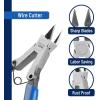 imageMr Pen Wire Cutter 6 Inch 5 Pack Green ampamp Ivory Ergonomic Rubber Handle Spring Loaded Wire Cutters for Crafting Snips Flush Cut Pliers Diagonal Cutting PliersBlue