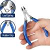 imageMr Pen Wire Cutter 6 Inch 5 Pack Green ampamp Ivory Ergonomic Rubber Handle Spring Loaded Wire Cutters for Crafting Snips Flush Cut Pliers Diagonal Cutting PliersBlue