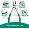imageMr Pen Wire Cutter 6 Inch 5 Pack Green ampamp Ivory Ergonomic Rubber Handle Spring Loaded Wire Cutters for Crafting Snips Flush Cut Pliers Diagonal Cutting PliersGreen  Ivory  Springloaded