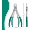 imageMr Pen Wire Cutter 6 Inch 5 Pack Green ampamp Ivory Ergonomic Rubber Handle Spring Loaded Wire Cutters for Crafting Snips Flush Cut Pliers Diagonal Cutting PliersGreen  Ivory  Springloaded