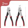 imageMr Pen Wire Cutter 6 Inch 5 Pack Green ampamp Ivory Ergonomic Rubber Handle Spring Loaded Wire Cutters for Crafting Snips Flush Cut Pliers Diagonal Cutting PliersRedBlack