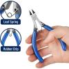 imageMr Pen Wire Cutter 6 Inch 5 Pack Green ampamp Ivory Ergonomic Rubber Handle Spring Loaded Wire Cutters for Crafting Snips Flush Cut Pliers Diagonal Cutting PliersBlue