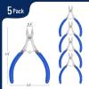 imageMr Pen Wire Cutter 6 Inch 5 Pack Green ampamp Ivory Ergonomic Rubber Handle Spring Loaded Wire Cutters for Crafting Snips Flush Cut Pliers Diagonal Cutting PliersBlue