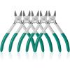imageMr Pen Wire Cutter 6 Inch 5 Pack Green ampamp Ivory Ergonomic Rubber Handle Spring Loaded Wire Cutters for Crafting Snips Flush Cut Pliers Diagonal Cutting PliersGreen  Ivory  Springloaded