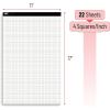 imageMr Pen Graph Paper 24 Pack 30 SheetsPack 85quotx11quot 4x4 4 Squares Per Inch Math Graph Paper Pad Computation PadsColored Lined White