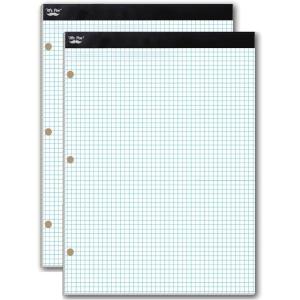 imageMr Pen Graph Paper 24 Pack 30 SheetsPack 85quotx11quot 4x4 4 Squares Per Inch Math Graph Paper Pad Computation PadsWhite 3Hole Punched