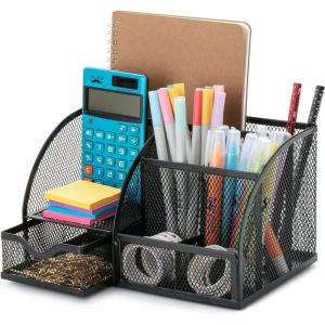 imageMr Pen Mesh Desk Organizer  Black PenPencil Holder with Multiple Compartments