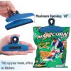 imageMr Pen Magnetic Bag Clips 4 Pack 5 Inches Wide Pink Shades Heavy Duty Clips for Food Packages Chip Bag Clip for FridgeBlue Shades