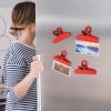 imageMr Pen Magnetic Bag Clips 4 Pack 5 Inches Wide Pink Shades Heavy Duty Clips for Food Packages Chip Bag Clip for FridgeRed