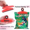 imageMr Pen Magnetic Bag Clips 4 Pack 5 Inches Wide Pink Shades Heavy Duty Clips for Food Packages Chip Bag Clip for FridgeRed