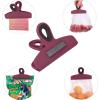 imageMr Pen Magnetic Bag Clips 4 Pack 5 Inches Wide Pink Shades Heavy Duty Clips for Food Packages Chip Bag Clip for FridgeTeal and Coral