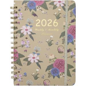 image2026 Planner Weekly and Monthly Calendar Planner for Women Jan 2026  Dec 2026 Hardcover Planning Agenda book Spiral Bound Inner Pocket Perfect for School Office Supplies 63quot x 85quotSpring Meadow