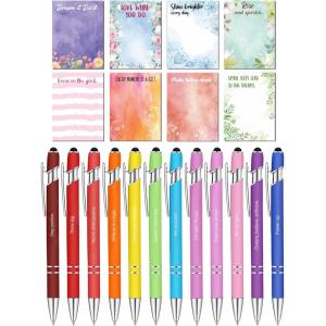 imageMr Pen Inspirational Sticky Notes and Stylus Pens 20 Pack 3quot x 4quot Sticky Notes 8 Pads 240 Sheets 12 Black Ink Pens with Stylus Tips