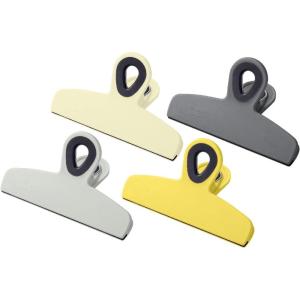 imageMr Pen Magnetic Bag Clips 4 Pack 5 Inches Wide Pink Shades Heavy Duty Clips for Food Packages Chip Bag Clip for FridgeYellow and Gray