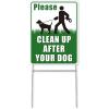 imageMr Pen No Dog Poop Signs for Yard 12quot x 9quot Double Sided Clean Up After Your Dog Signs with HStake Stand Waterproof and Easy to Install