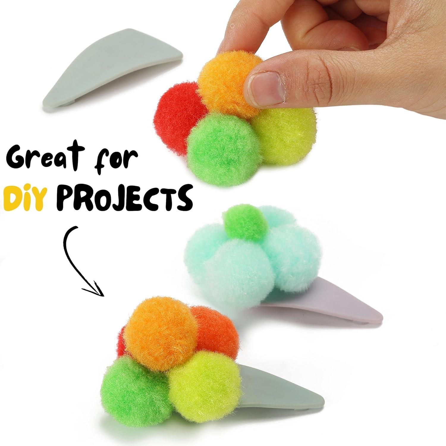 imageMr Pen  250 1 Inch Multicolor Faux Fur Pom Poms ampamp 50 Googly Eyes Craft Pom Poms for DIY Christmas Decor