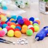 imageMr Pen  250 1 Inch Multicolor Faux Fur Pom Poms ampamp 50 Googly Eyes Craft Pom Poms for DIY Christmas Decor