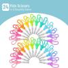 imageMr Pen Kids Scissors Bulk 5 Inch 24 Pack Bright Color Stainless Steel Blunt Tip ampamp Ergonomic Plastic HandleBright Colors