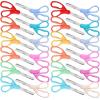 imageMr Pen Kids Scissors Bulk 5 Inch 24 Pack Bright Color Stainless Steel Blunt Tip ampamp Ergonomic Plastic HandleModern Shades