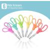 imageMr Pen Kids Scissors Bulk 5 Inch 24 Pack Bright Color Stainless Steel Blunt Tip ampamp Ergonomic Plastic HandleTropical Candy