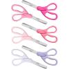 imageMr Pen Kids Scissors Bulk 5 Inch 24 Pack Bright Color Stainless Steel Blunt Tip ampamp Ergonomic Plastic HandleBlush Bloom