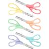 imageMr Pen Kids Scissors Bulk 5 Inch 24 Pack Bright Color Stainless Steel Blunt Tip ampamp Ergonomic Plastic HandlePastel Colors