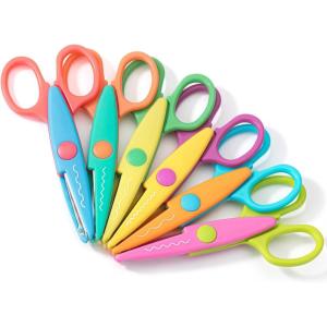 imageMr Pen Craft Scissors Decorative Edge 6 Pack Spring Colors Zig Zag Scissors for CraftingPastel
