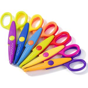 imageMr Pen Craft Scissors Decorative Edge 6 Pack Spring Colors Zig Zag Scissors for CraftingRetro