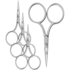 imageMr Pen Embroidery Scissors Curved 2 Pack 35 Inch Silver Embroidery Scissors Small4 pcs