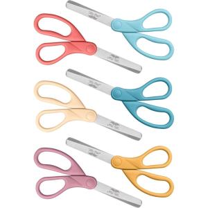 imageMr Pen Kids Scissors Bulk 5 Inch 24 Pack Bright Color Stainless Steel Blunt Tip ampamp Ergonomic Plastic HandleDesert Dusk