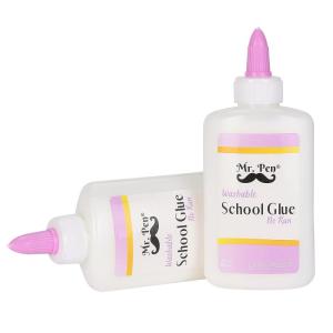 imageMr Pen Liquid School Glue 4 oz 2 Pack Washable NoRun School Glue Liquid Glue Glue Bottles Glue for Slime School Glue Liquid Glue for Crafts School Glue White Glue Bottle Washable Glue