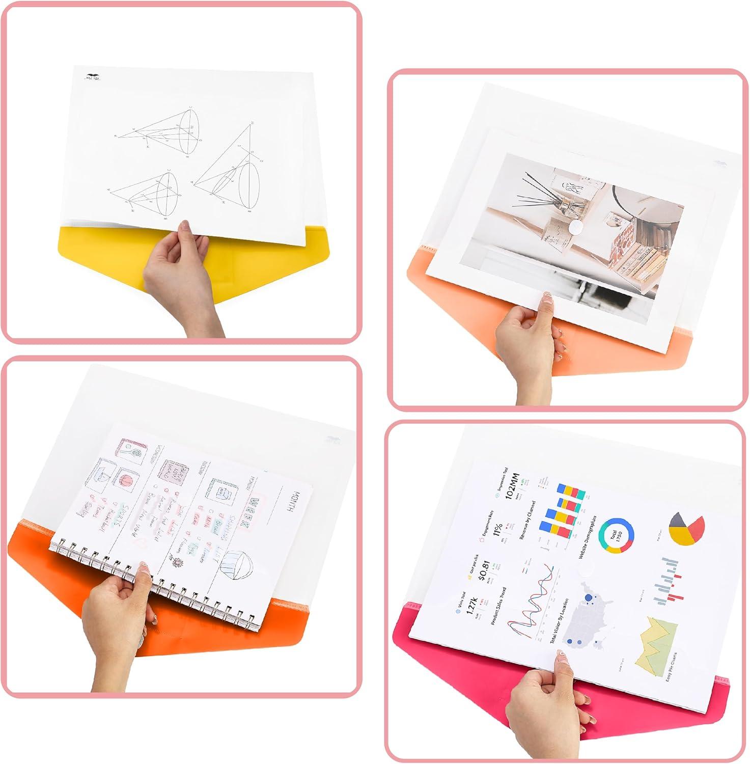 imageMr Pen Clear Plastic Envelopes 10 Pack A4 Letter Size Velvet Heat Clear Folders for Documents Plastic Envelopes for DocumentsVelvet Heat