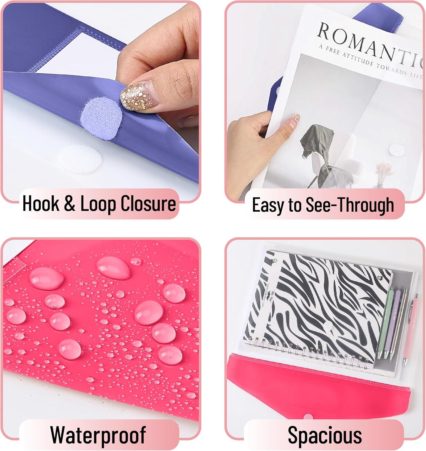 imageMr Pen Clear Plastic Envelopes 10 Pack A4 Letter Size Velvet Heat Clear Folders for Documents Plastic Envelopes for DocumentsVelvet Heat