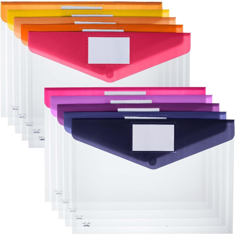 imageMr Pen Clear Plastic Envelopes 10 Pack A4 Letter Size Velvet Heat Clear Folders for Documents Plastic Envelopes for DocumentsVelvet Heat