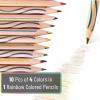 imageMr Pen Rainbow Pencils for Kids and Adults 10 pcs DuoLine Color Barrel 4 Color in 1 Rainbow Colored Pencils Kids and Adults Christmas Gift