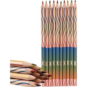 imageMr Pen Rainbow Pencils for Kids and Adults 10 pcs DuoLine Color Barrel 4 Color in 1 Rainbow Colored Pencils Kids and Adults Christmas Gift
