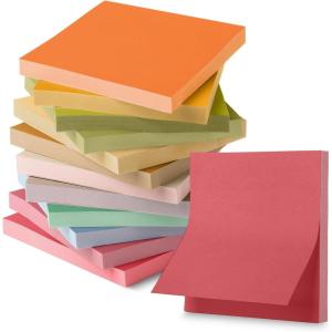 imageMr Pen Sticky Notes 3x3 12 Pads 720 Sheets Autumn Carnival Color Palette Sticky Notes Bulk SelfStick Pads to Stick for Home Office Notebook
