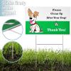 imageMr Pen No Pooping Dog Signs for Yard 2 Pack Clean Up After Your Dog Signs with HStake Stand WaterproofGreen 2