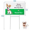 imageMr Pen No Pooping Dog Signs for Yard 2 Pack Clean Up After Your Dog Signs with HStake Stand WaterproofGreen 2