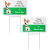 imageMr Pen No Pooping Dog Signs for Yard 2 Pack Clean Up After Your Dog Signs with HStake Stand WaterproofGreen 2