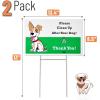 imageMr Pen No Pooping Dog Signs for Yard 2 Pack Clean Up After Your Dog Signs with HStake Stand WaterproofGreen 2