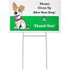 imageMr Pen No Pooping Dog Signs for Yard 2 Pack Clean Up After Your Dog Signs with HStake Stand WaterproofGreen 2
