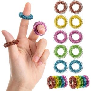 imageMr Pen Spiky Sensory Rings 10 Pack Vintage Colors Stress Relief Fidget Sensory Toys Fidget Rings Fidget Ring for Anxiety Stress Relief Rings Massager for Fidget ADHD Autism Sensory RingSummer