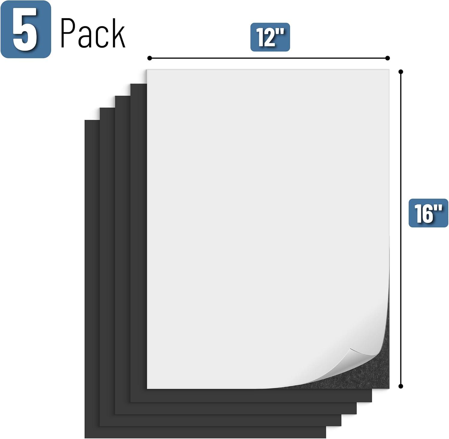 imageMr Pen Flexible Magnetic Sheets with Adhesive Backing 8quot x 10quot 30 Pack Magnet Sheets with Adhesive12 x 16