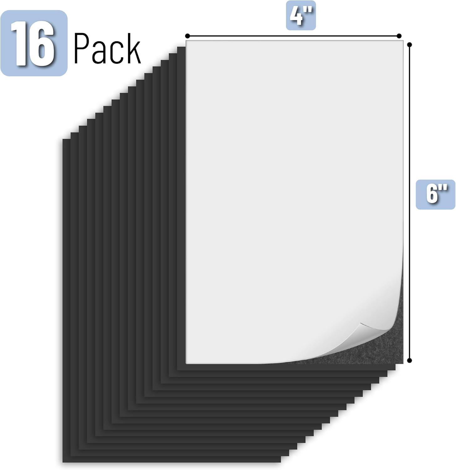 imageMr Pen Flexible Magnetic Sheets with Adhesive Backing 8quot x 10quot 30 Pack Magnet Sheets with Adhesive4 x 6