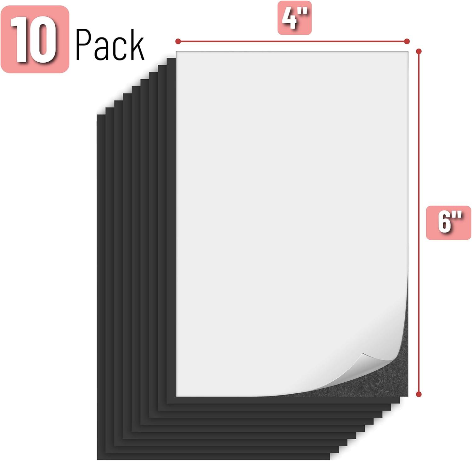 imageMr Pen Flexible Magnetic Sheets with Adhesive Backing 8quot x 10quot 30 Pack Magnet Sheets with Adhesive4 x 6