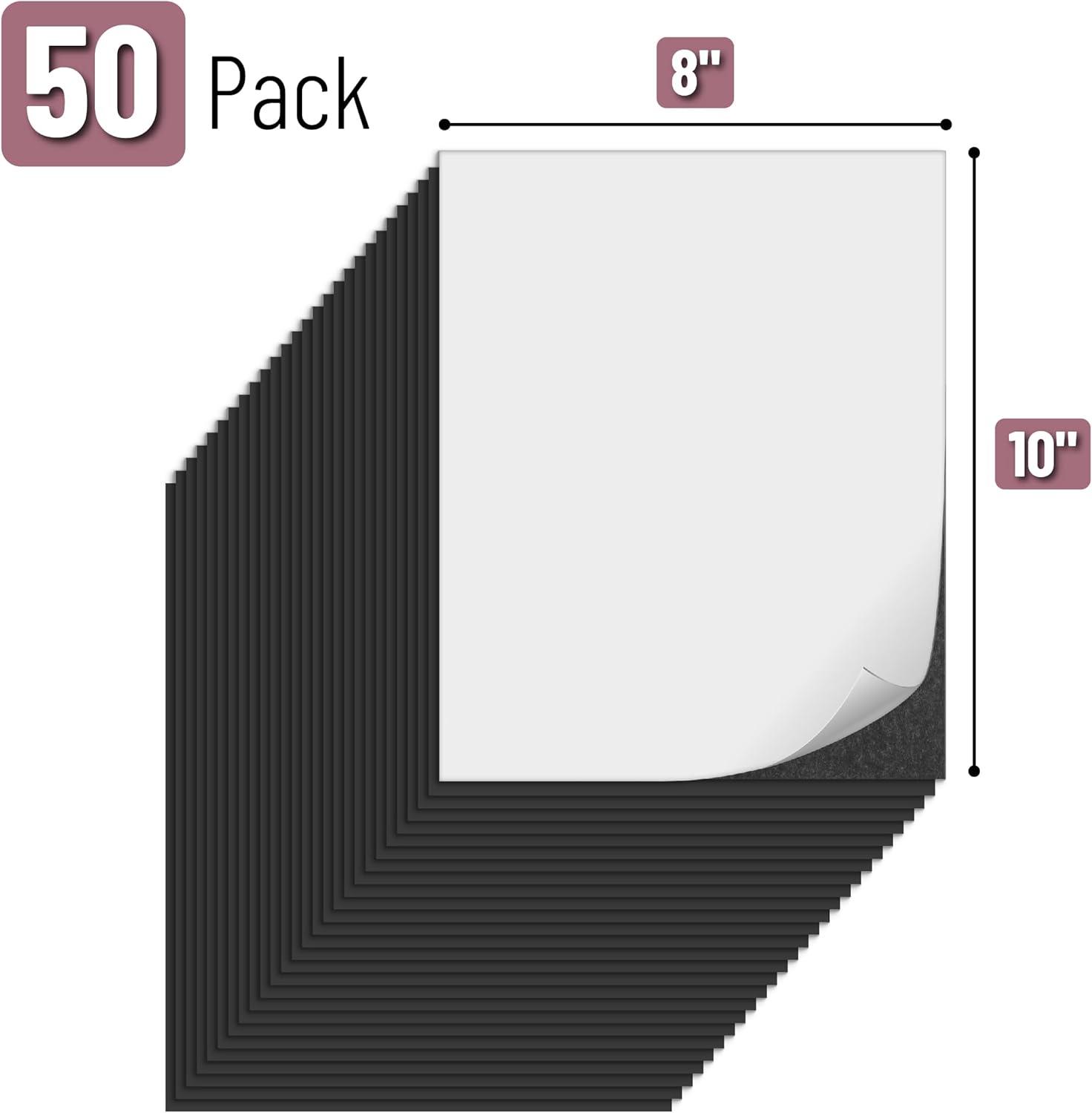 imageMr Pen Flexible Magnetic Sheets with Adhesive Backing 8quot x 10quot 30 Pack Magnet Sheets with Adhesive8 x 10