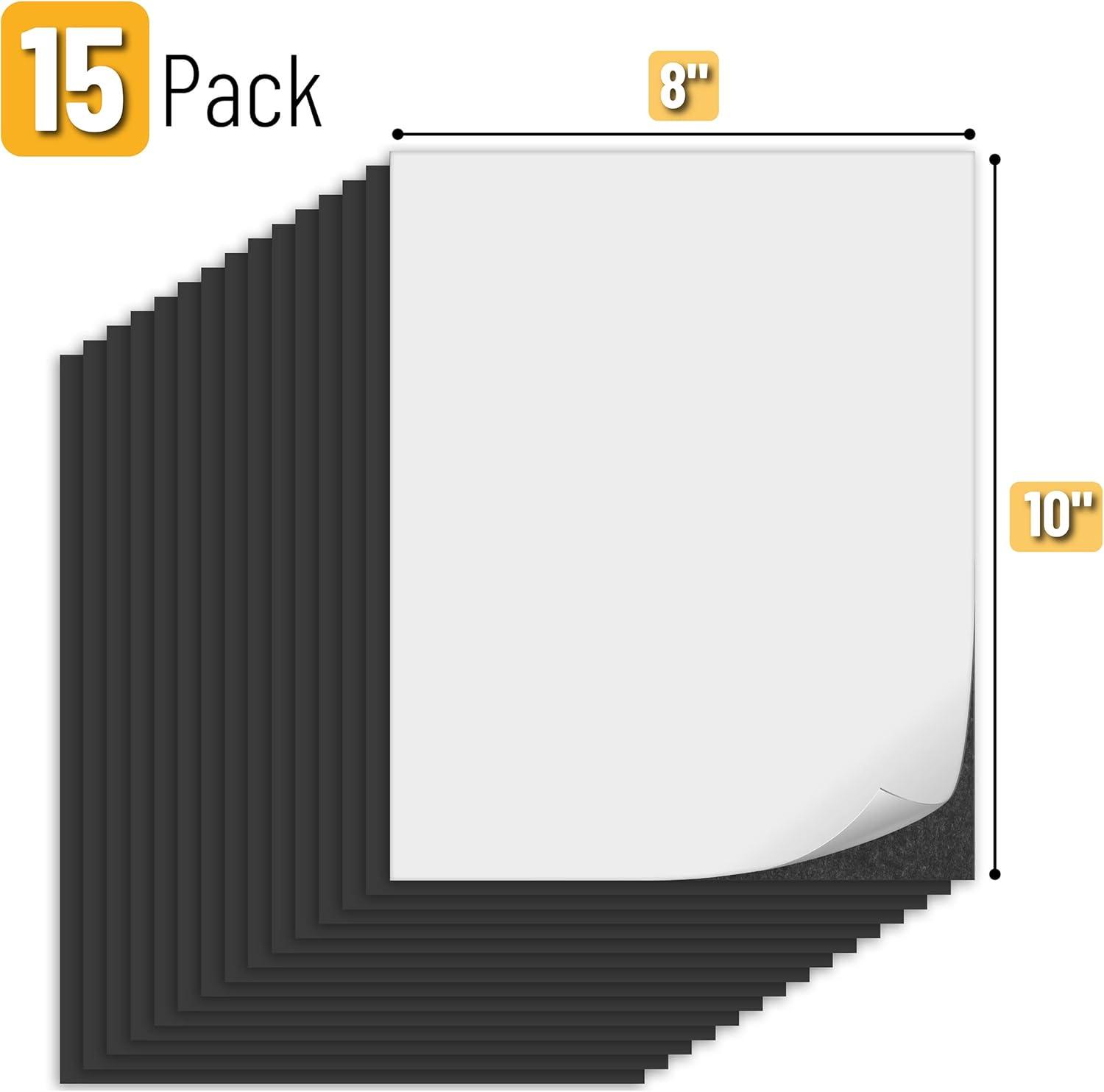 imageMr Pen Flexible Magnetic Sheets with Adhesive Backing 8quot x 10quot 30 Pack Magnet Sheets with Adhesive8 x 10